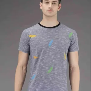 PRINTED MEN CASUAL T-SHIRT HALF SLEEVES