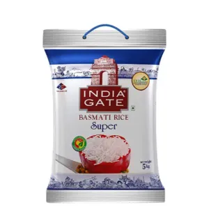 India Gate Basmati Rice Bag, Super, 5kg