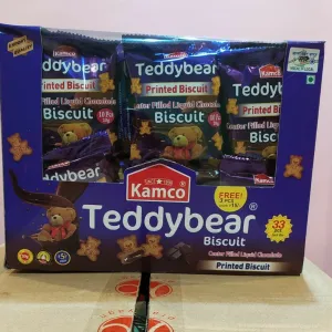 Teddy bear Biscuit Chocolate MRP 5/-(Pcs 30+3)
