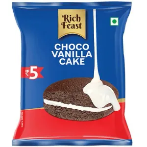 Rich Feast Choco Vanilla Cake 5/- Ladi( Pcs 10)
