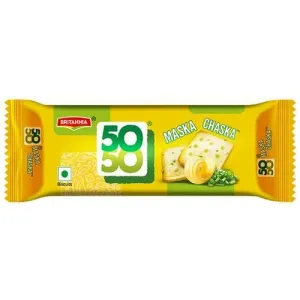 Britannia 50-50 Maska Chaska Biscuits 10/- (Pcs 12)