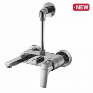 slide operated single lever wall mixer "L" shaped tubular bend pm-3102lb