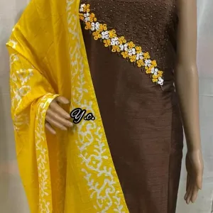 Hand Work Cotton Chudi Material