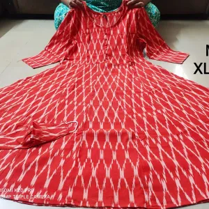 Ikkath handloom Cotton
anarkhali tops 