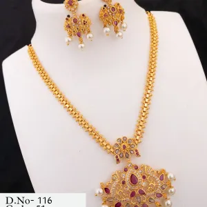 Premium Quality Micro Gold Polish AD Neckset