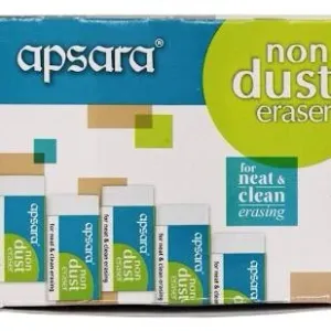 APSARA NON-DUST REGULAR ERASER ( PACK OF 5 )