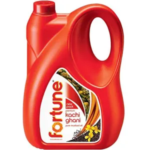 FORTUNE KACHI GHANI MUSTARD OIL (KGMO) JAR 5 L Pack of 4 box 