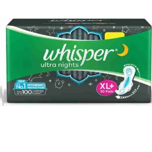 whisper ultra night xl 30 pads