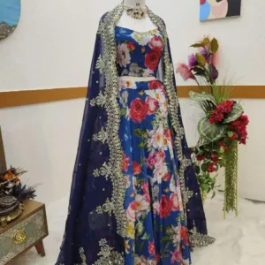 Designer Georgette Lehenga