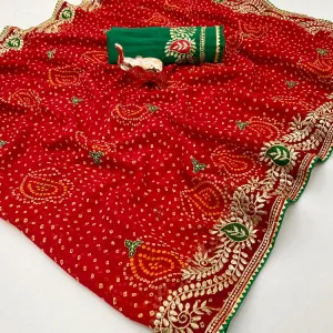 Georgette Bandhani Sarees 
