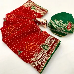 Georgette Bandhani Sarees 