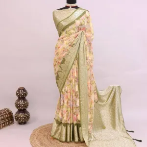 Floral Georgette Silk Sarees 