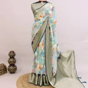 Floral Georgette Silk Sarees 