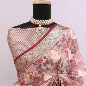 Floral Georgette Silk Sarees 