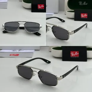 Rayban Silver Black Sunglasses 
