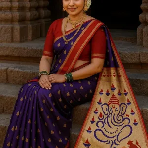 Ganpati Featuring Paithani Silk Sarees 