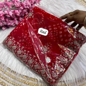 Georgette Bandhej Sarees 