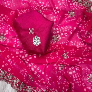 Georgette Bandhej Sarees 