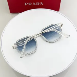 Prada Silver Blue Sunglasses 