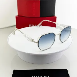Prada Silver Blue Sunglasses 