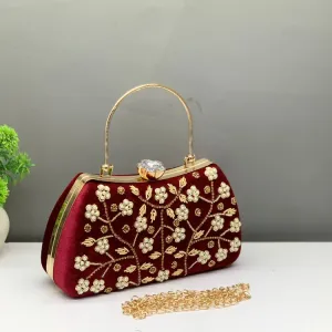 Zari Handwork Clutch Slings