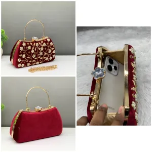 Zari Handwork Clutch Slings 