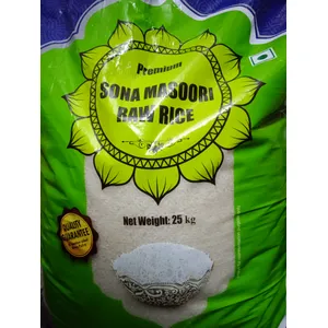 Sona Masoori Raw Rice 25 Kg Bag