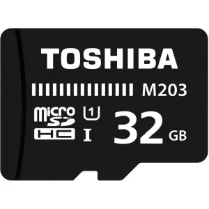 Toshiba M203 32GB Class 10 Micro SD Memory Card (THN-M203K0320A4)