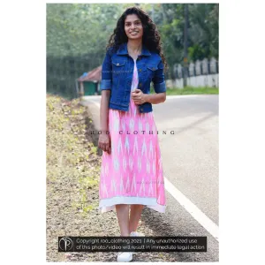 Frock with denim jacket