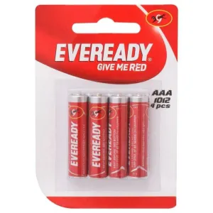 Eveready Red 1012 AAA Batteries (Pack of 4) 