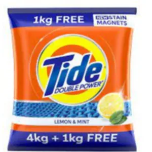 Tide plus lemon & mint detergent powder (1kg free) 4kg
