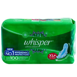 Whisper ultra clean sanitary napkin with wings (XL+)30 pads