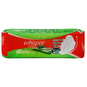 Whisper choice aloe Vera freshness sanitary napkin with wings (regular) 7 pads