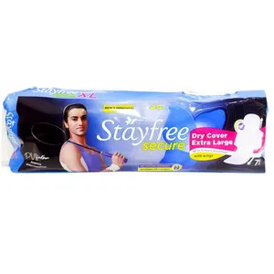 Stayfree secure dry cover sanitary napkin with wings (XL) 7 pads