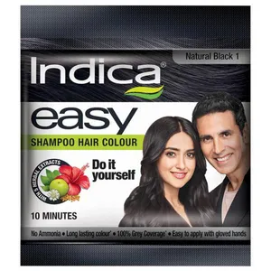 Indica easy shampoo hair Color, natural black 18ml
