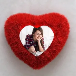 Heart photo pillow