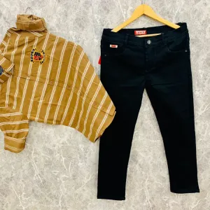 *BRAND (POLO & LEVI'S) COMBO🤩*
*SHIRT FABRIC PURE COTTON✅*
*BLACK JEANS FULLY SATISFACTIO