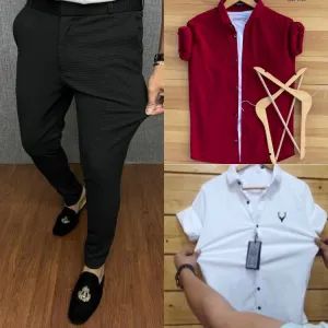 *COMBO OF 3 Pies. 2 shirt +1Pent🥁*
*BRAND:- allen solly  and tommy   ,Zara Pent🤩*
*Shirt