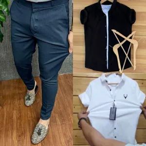 COMBO OF 3 Pies. 2 shirt +1Pent🥁*
*BRAND:- allen solly  and tommy   ,Zara Pent🤩*
*Shirt 