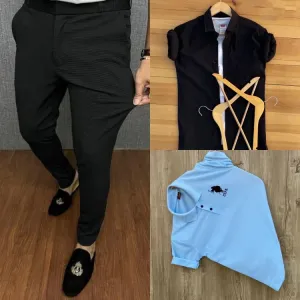 COMBO OF 3 Pies. 2 shirt +1Pent🥁*
*BRAND:- allen solly  and tommy   ,Zara Pent🤩*
*Shirt 