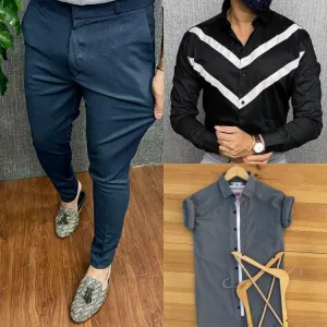 COMBO OF 3 Pies. 2 Shirt+1Pent🥁*
*BRAND:- Tommy plain and Uspolo designer ,Zara Pent🤩*
*