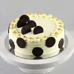 Eggless Butterscotch Cake with Chocolate Coins