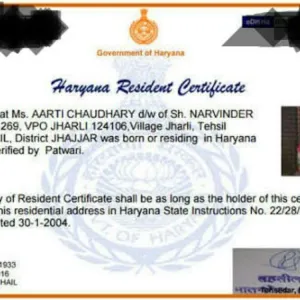 Domicial certificate 