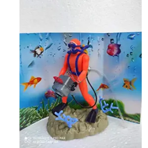 Action Toys Air Operated Aquarium Decorative Ornaments for Fish Tank (Scubadiver,Cameraman) Brand: Action Toys