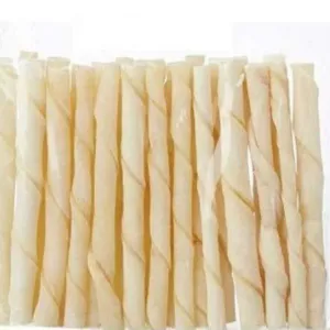 White Twisted Chew Sticks for Dogs