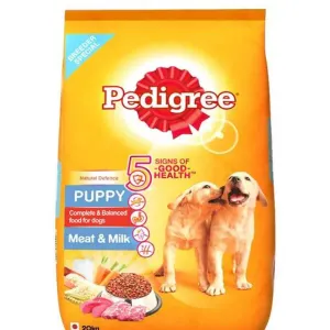 Pedigree Puppy Dry Dog Food, Meat & Milk, 20kg Pack