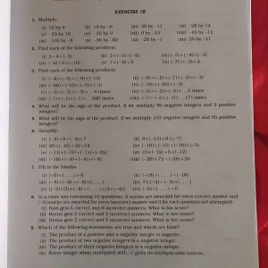Class 7 math RS Agrawal exercise 1b(6-9)