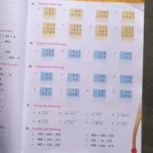 3312 Class 3 math chapter 1, 1st revision exercise
