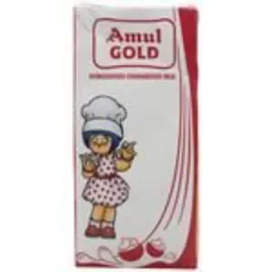 Amul Gold Homogenised Standardised Milk, 1 L Carton