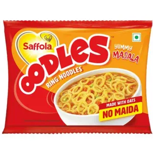 Saffola Oodles Instant Noodles - No Maida, Yummy, Masala Flavour